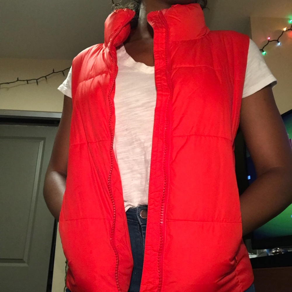 Joe Fresh Coral puffer vest